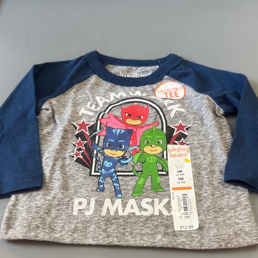 Jumping Beans PJ Masks Gray and Blue Tee